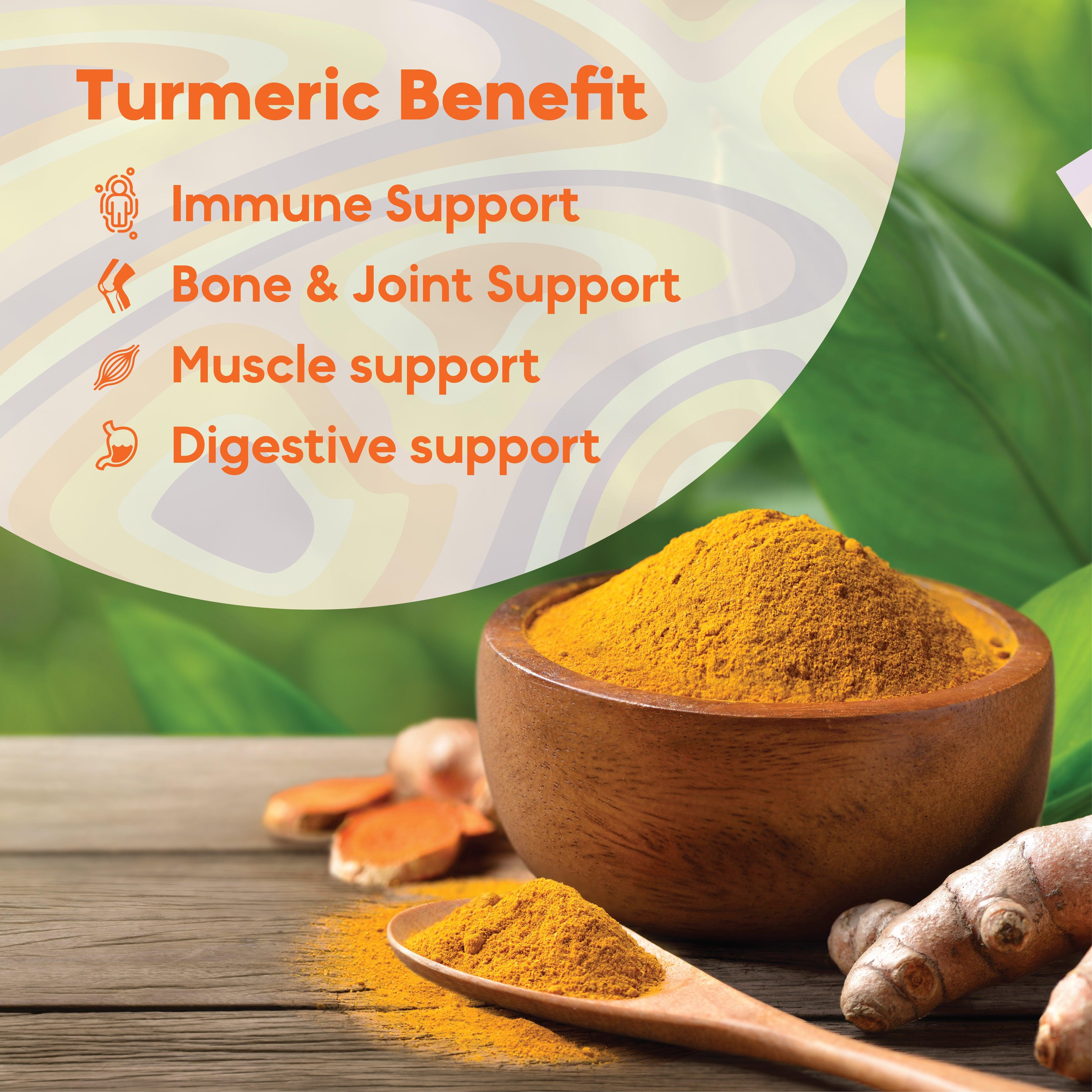Curcumin Gummies - Trumeric Supplement for Joint Support - 60 Gummies - Kaitamin