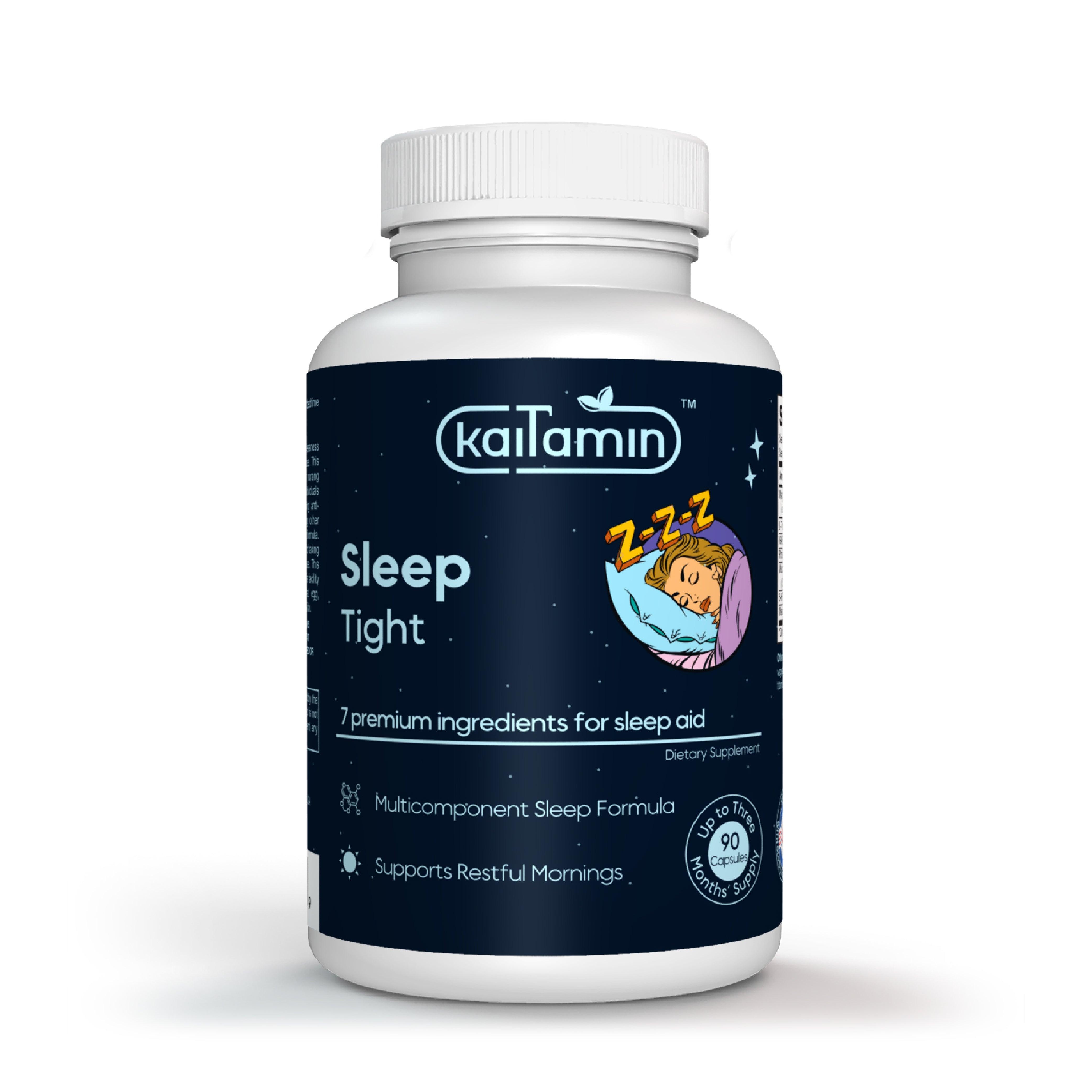 Sleep Tight - Natural Supplements for Sleep Support - 90 Capsules - Kaitamin