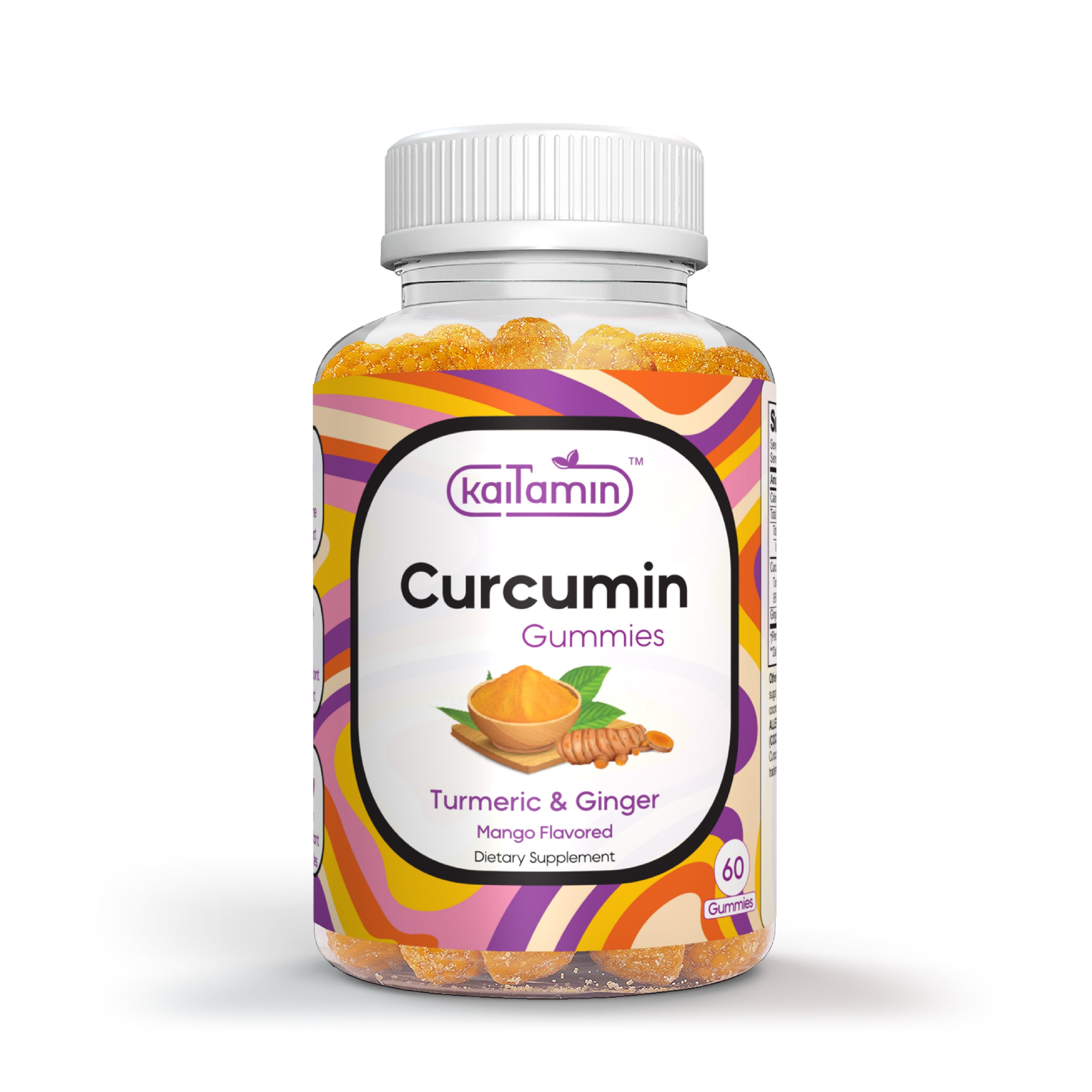 Curcumin Gummies - Trumeric Supplement for Joint Support - 60 Gummies - Kaitamin
