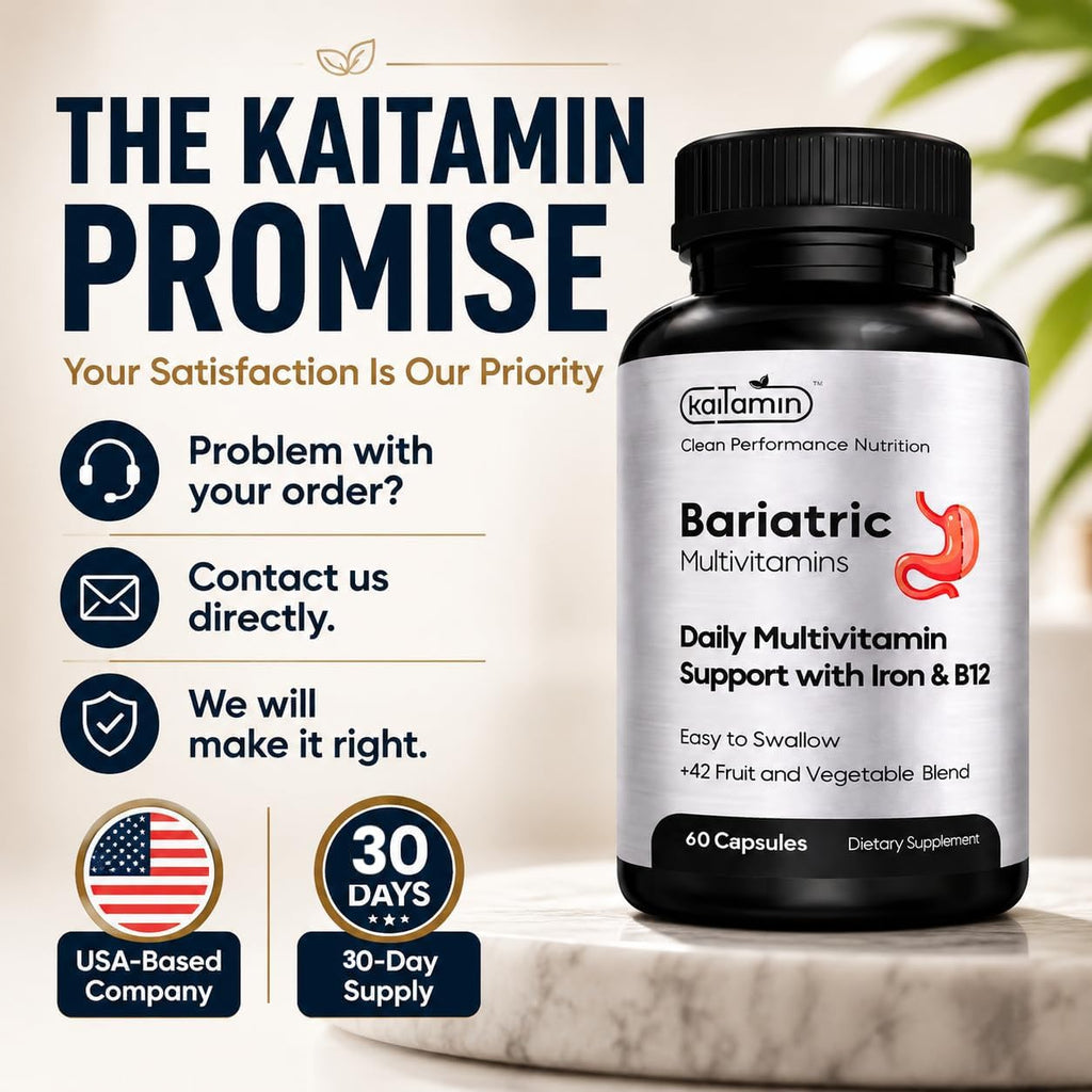 The Kaitamin promise — contact us directly if there is a problem with your order. USA-based company, 30-day supply