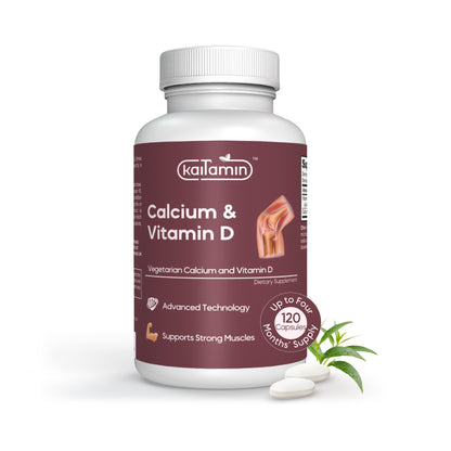 Calcium & Vitamin D - Muscle, Bone, and Joint Support - 120 Tablet - Kaitamin