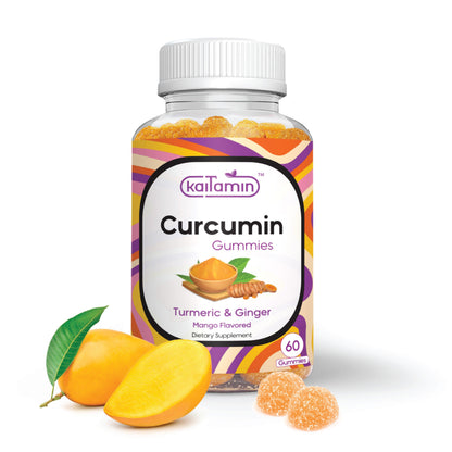 Curcumin Gummies - Trumeric Supplement for Joint Support - 60 Gummies - Kaitamin