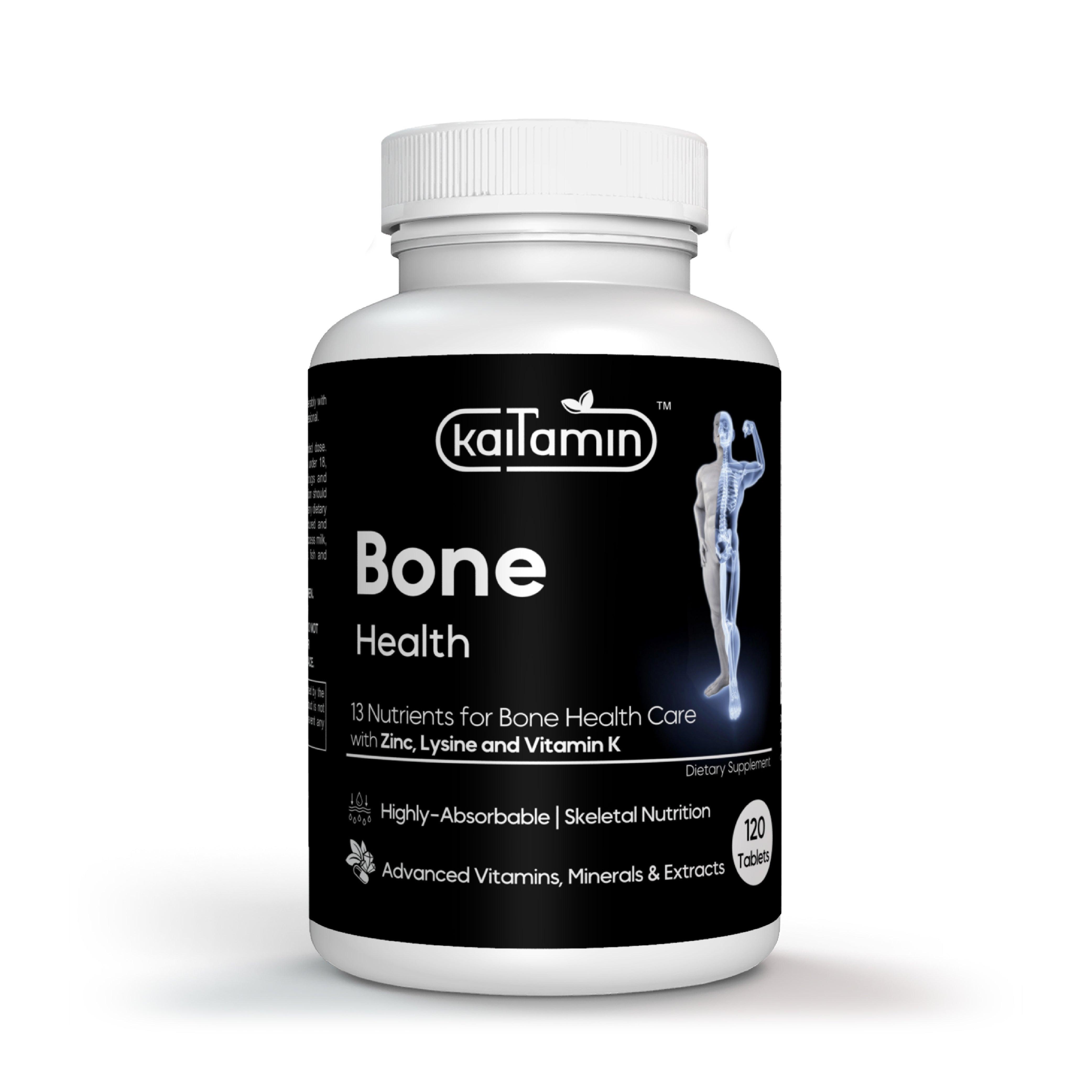 Bone Health - Supports Natural Bones, Density and Joints -120 Tablets - Kaitamin