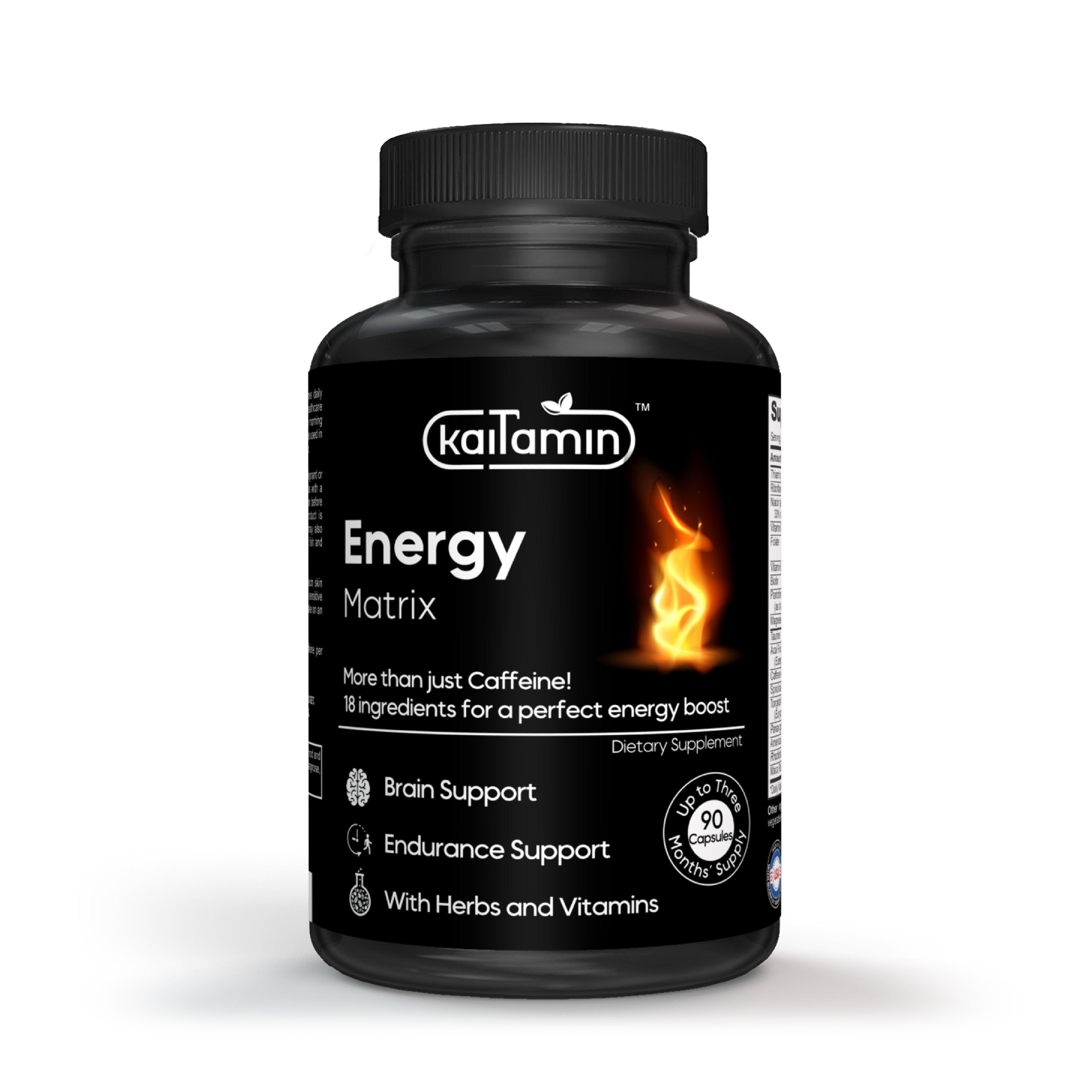 Energy Matrix – Super Capsule for boosting energy - 90 Capsules - Kaitamin
