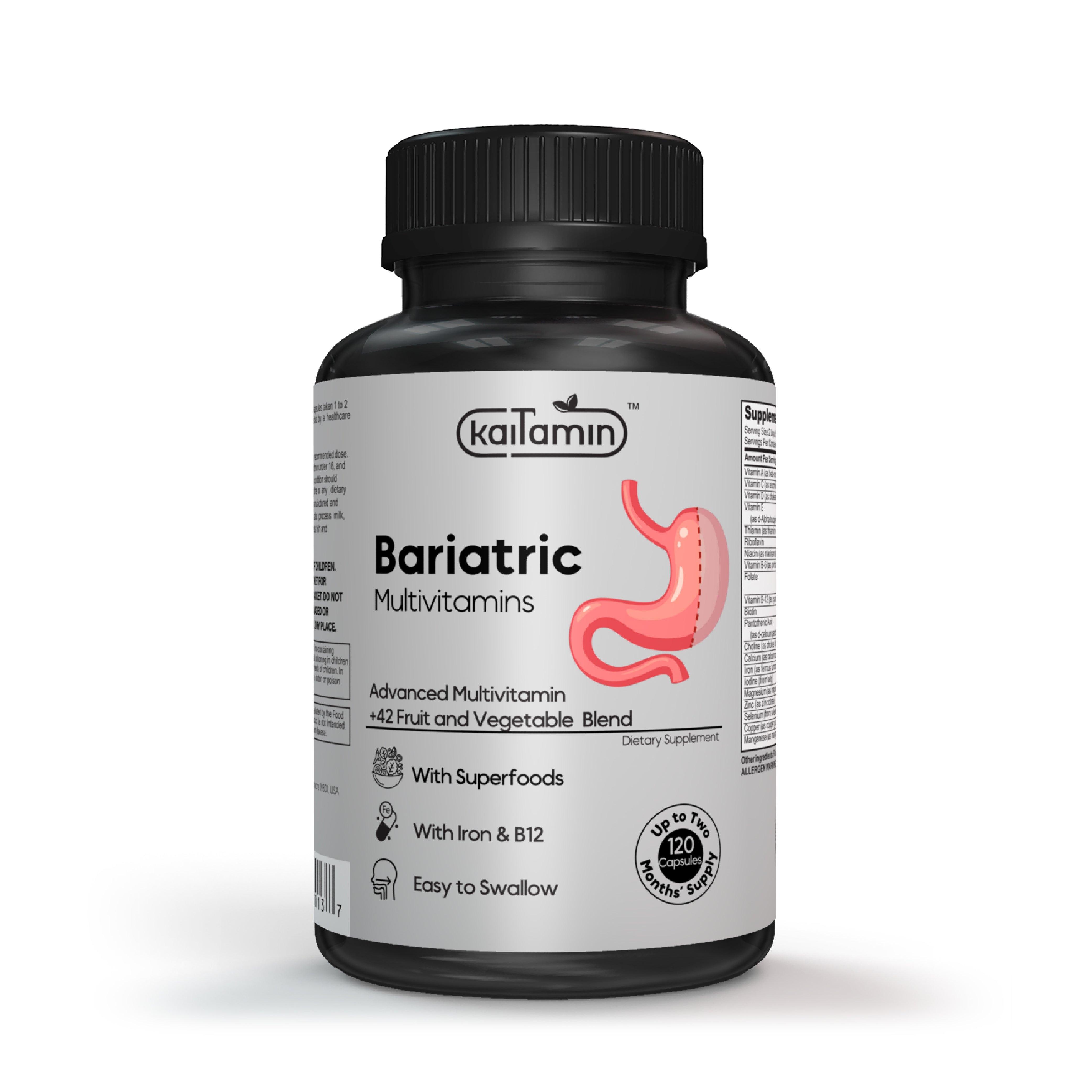 Bariatric - Multivitamin with Iron for Post-Bariatric Surgery -120 Cap - Kaitamin