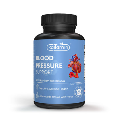 Blood Pressure Support - Supports Cardiac Health - 90 Capsules - Kaitamin