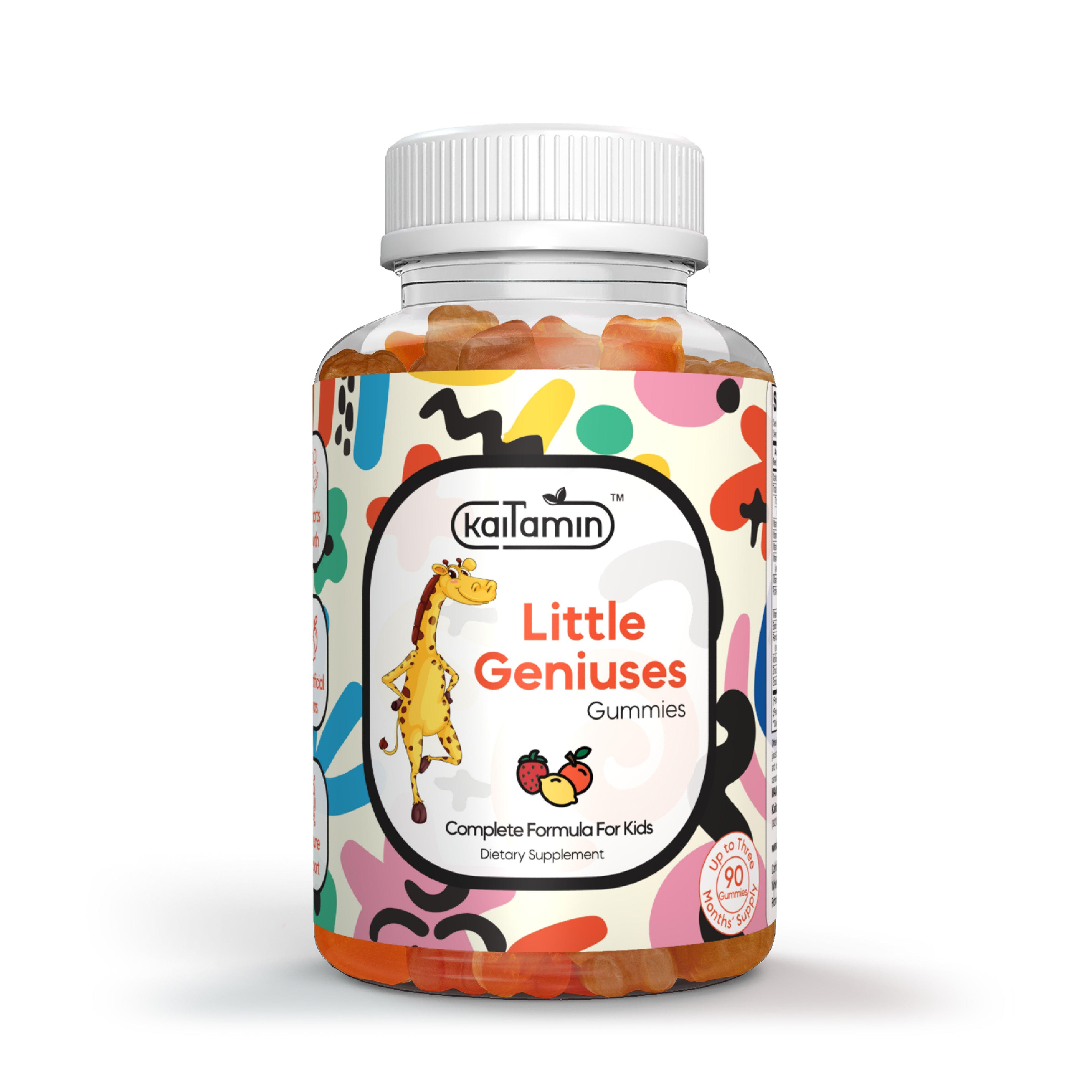 Little Geniuses Gummies - Kids Multivitamin Gummies - 90 Gummies - Kaitamin