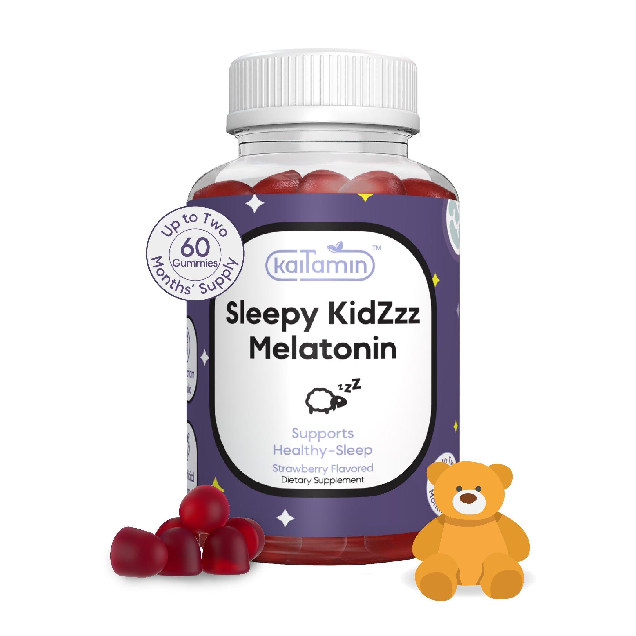 Sleepy KidZzz Melatonin - Sleep Aid Gummies for Kids - 60 Gummies - Kaitamin