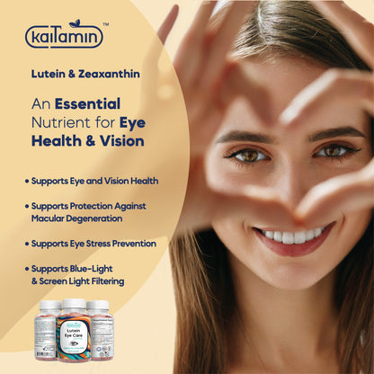 Lutein Gummy - Lutein Eye Supplement for Adults - 60 Gummies - Kaitamin