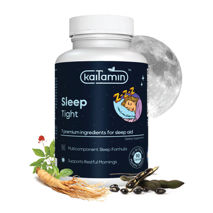 Sleep Tight - Natural Supplements for Sleep Support - 90 Capsules - Kaitamin