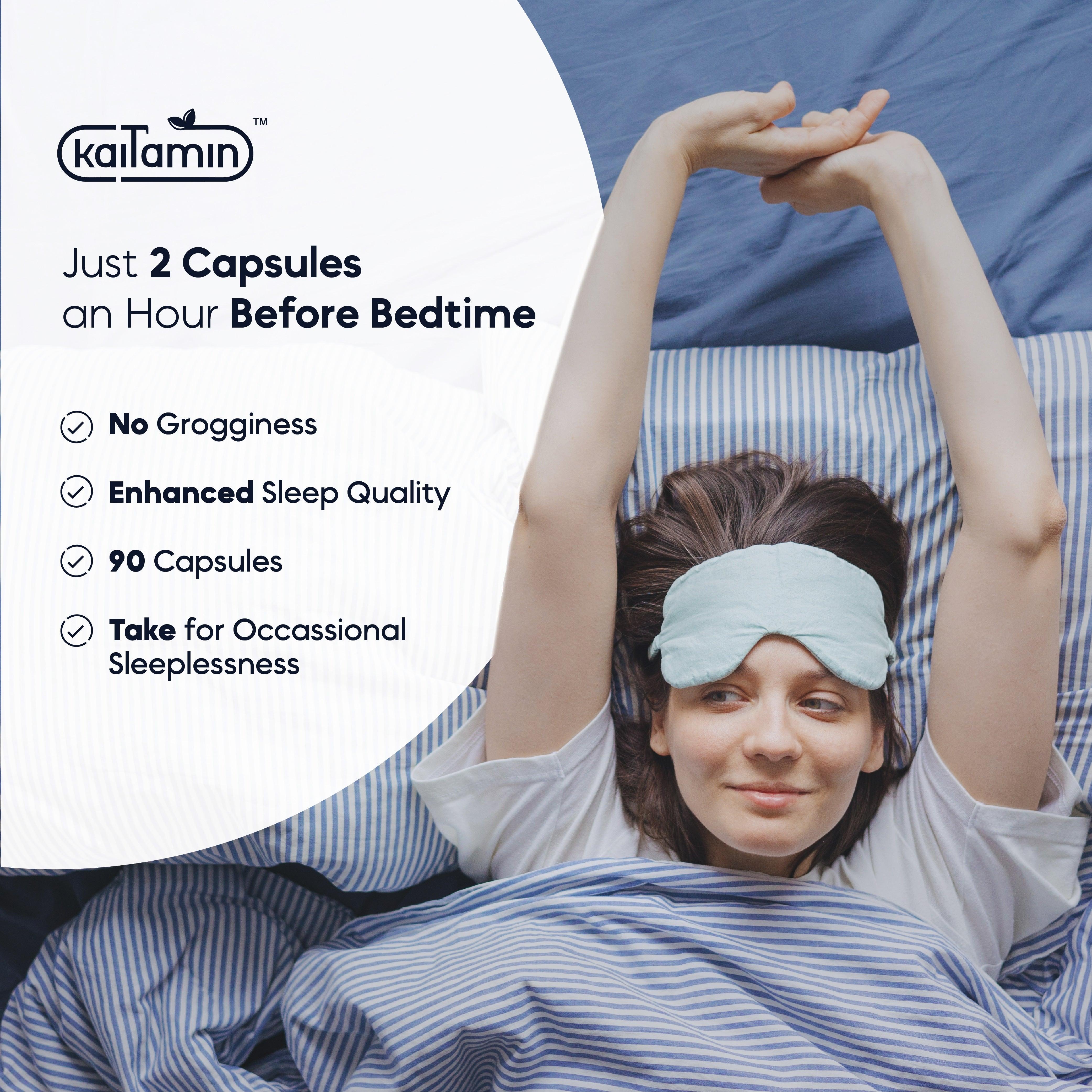 Sleep Tight - Natural Supplements for Sleep Support - 90 Capsules - Kaitamin