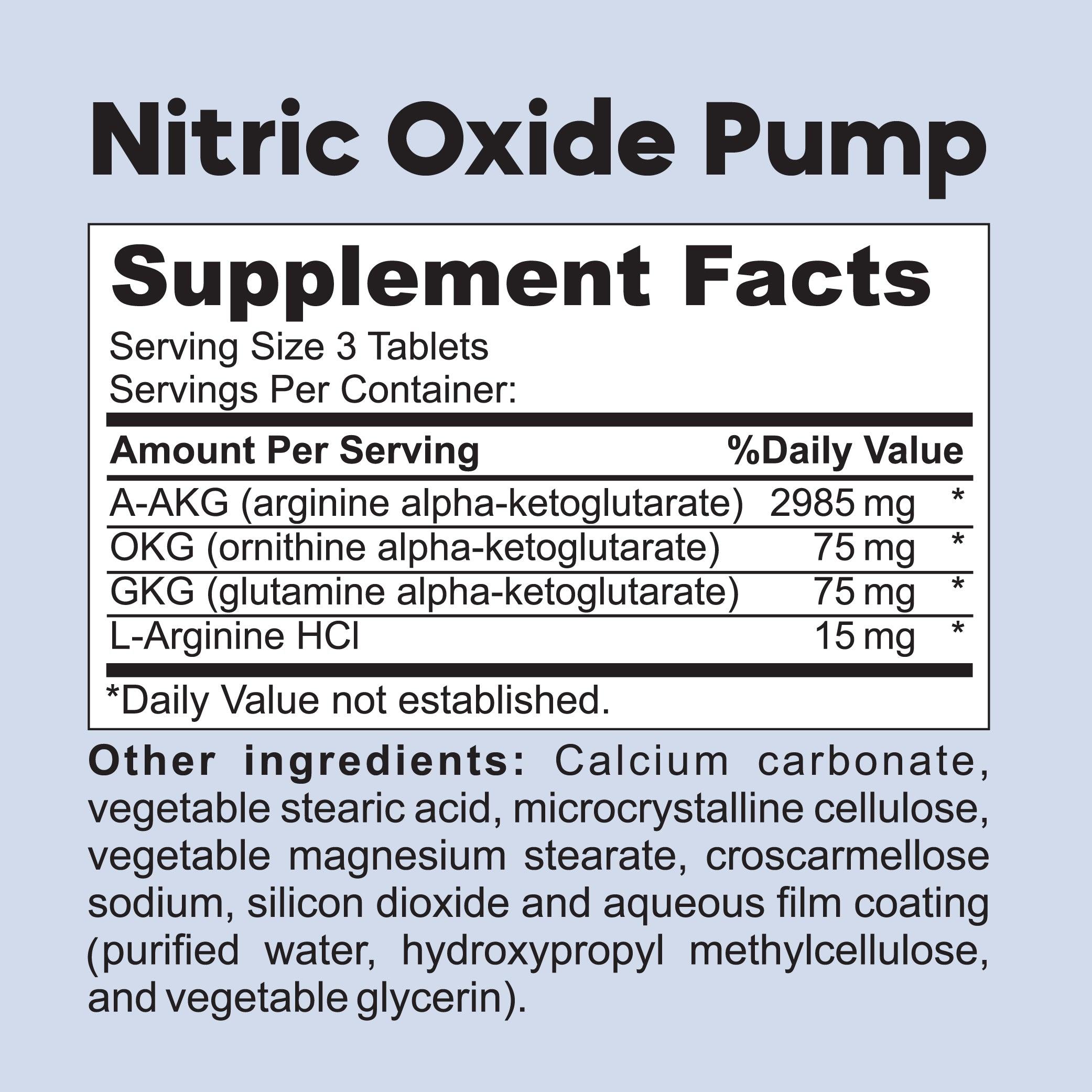 Nitric Oxide Pump - Pre Workout Supplement for Men - 90 Tablets - Kaitamin