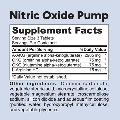 Nitric Oxide Pump - Pre Workout Supplement for Men - 90 Tablets - Kaitamin