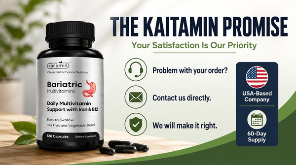 The Kaitamin promise — USA-based company, contact us directly, we will make it right