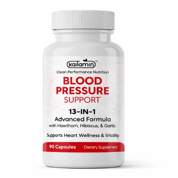 Kaitamin Blood Pressure Support — 13-in-1 advanced formula with hawthorn, hibiscus and garlic, 90 capsules