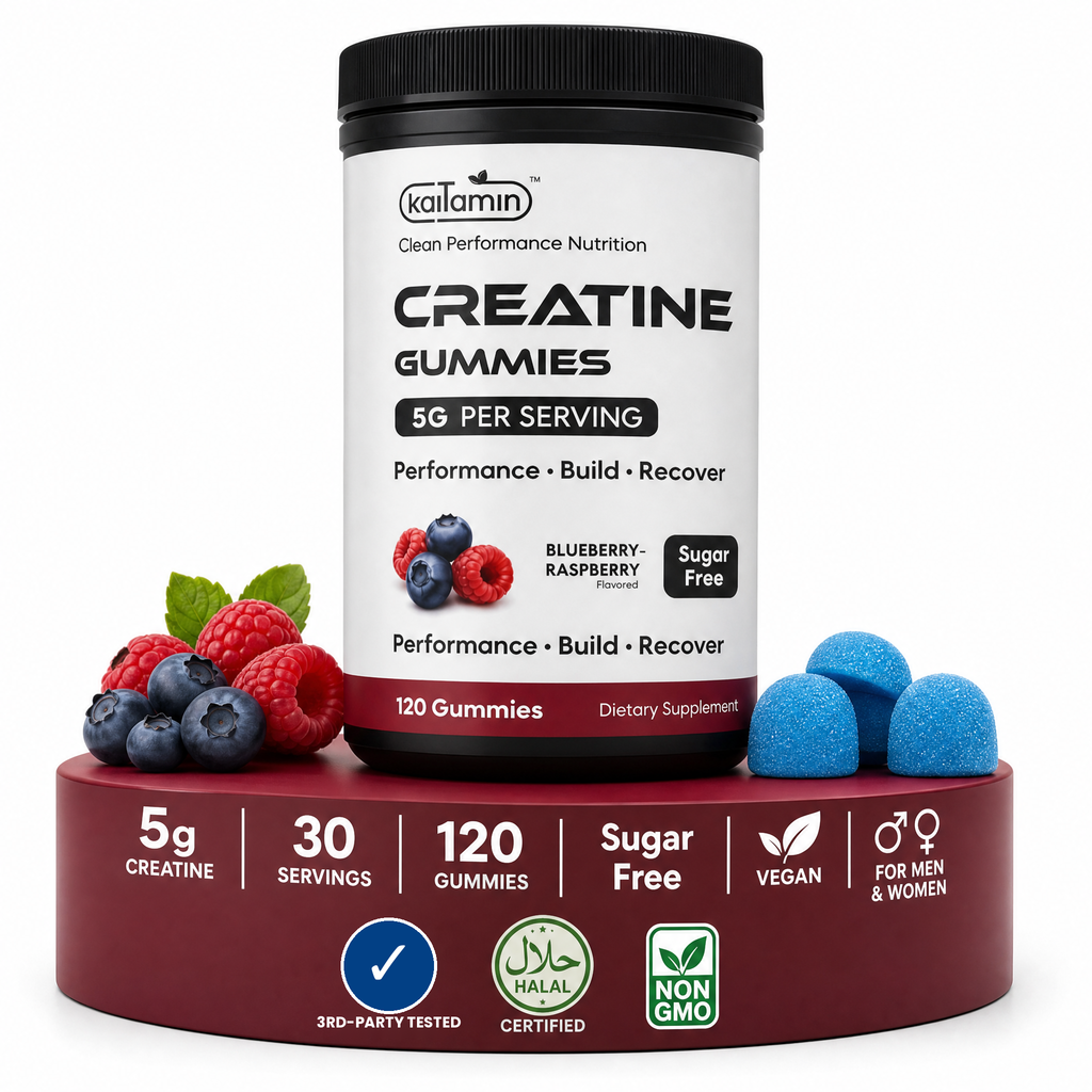 Creatine Gummies — 5g creatine, 30 servings, 120 gummies, sugar free, vegan, for men and women